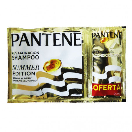 Shampoo con Acondicionador Pantene Summer Edition Sachet 18ml