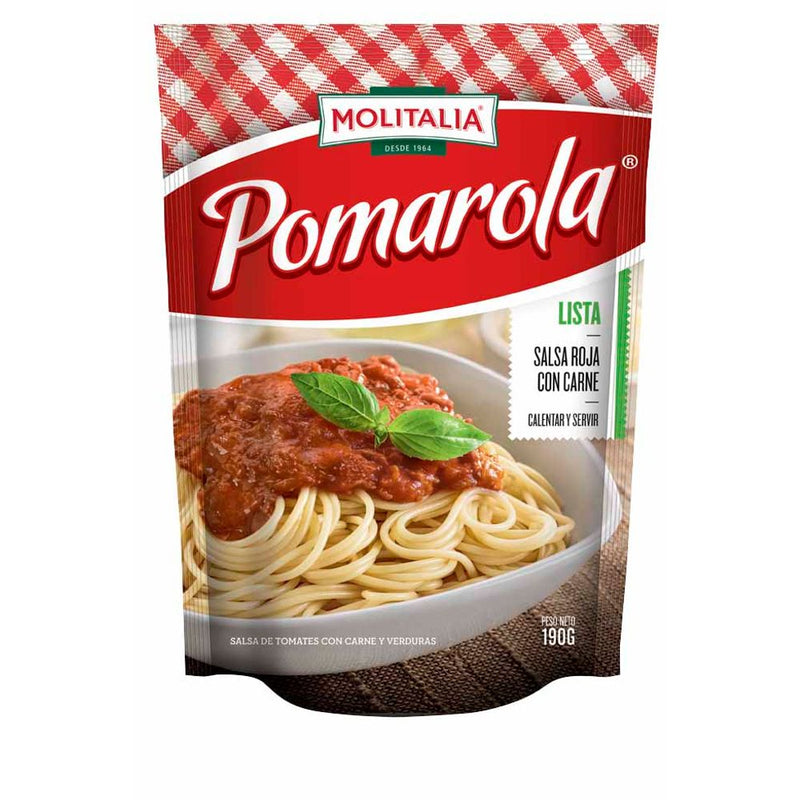 Salsa Roja con Carne Molitalia Pomarola Doypack 190g