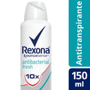 Desodorante en Aerosol para Mujer Rexona Antibacterial Fresh Frasco 150ml