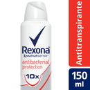 Desodorante en Aerosol para Mujer Rexona Antibacterial Protection Frasco 150ml