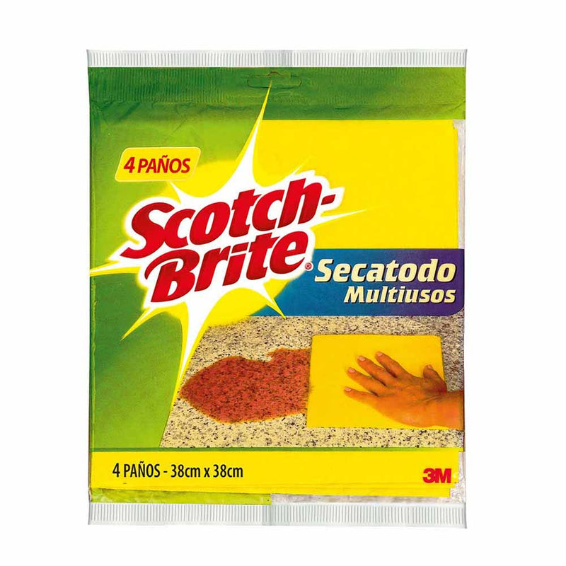 Scotch-Brite Paño Secatodo Multiusos Paquete 4un