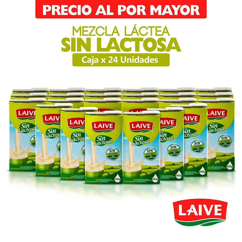 Evaporada Laive Sin Lactosa Caja 500g Paquete 24un